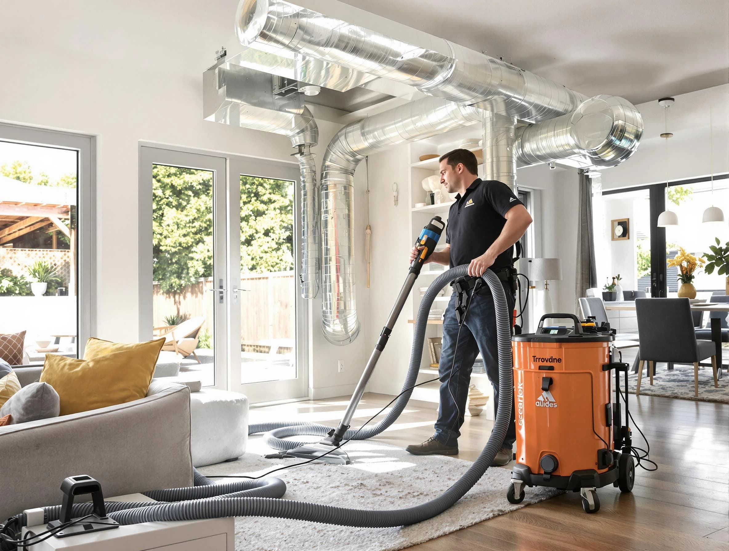 Beaver Falls Air Duct Cleaning specialist performing thorough residential duct cleaning using advanced equipment in Beaver Falls